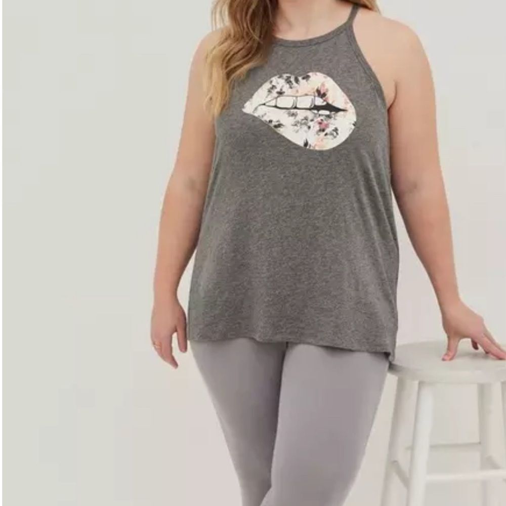 Torrid Charcoal Graphic Tank Top